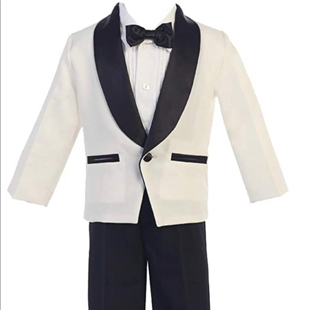 Ivory tuxedo boys size 6